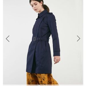 NWOT Comptoir de Cotonniers navy trench coat